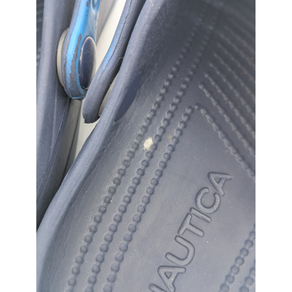 Nautica Kids Clogs Size 2 Navy Blue Water Shoes Slip On Beach Rubber - Picture 11 of 12